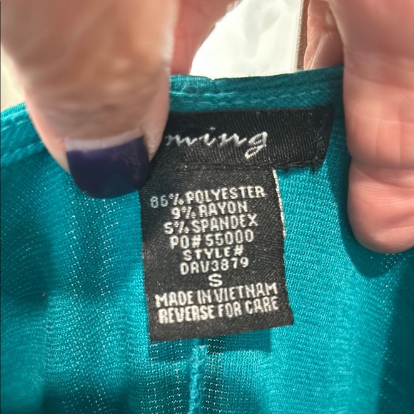 Timing Teal Sleeveless Ruffled Peplum A-line Midi Dress - Picture 5 of 5